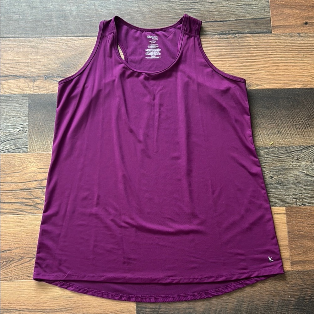Danskin Now Purple Sleeveless Scoop Neck Relaxed Tank Top